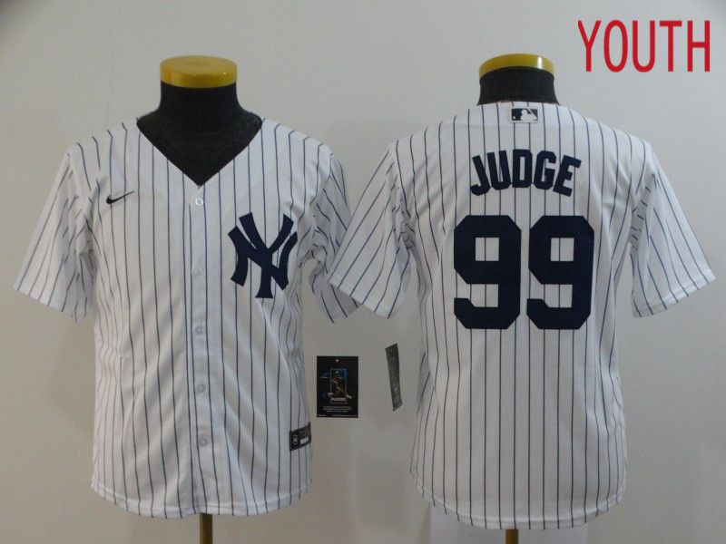 Youth New York Yankees 99 Juoge White Nike Game MLB Jerseys